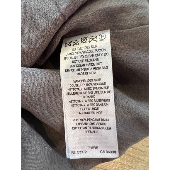 French Connection Silk gunmetal sequin and beaded Mini Dress Gray 4 - Picture 6 of 6